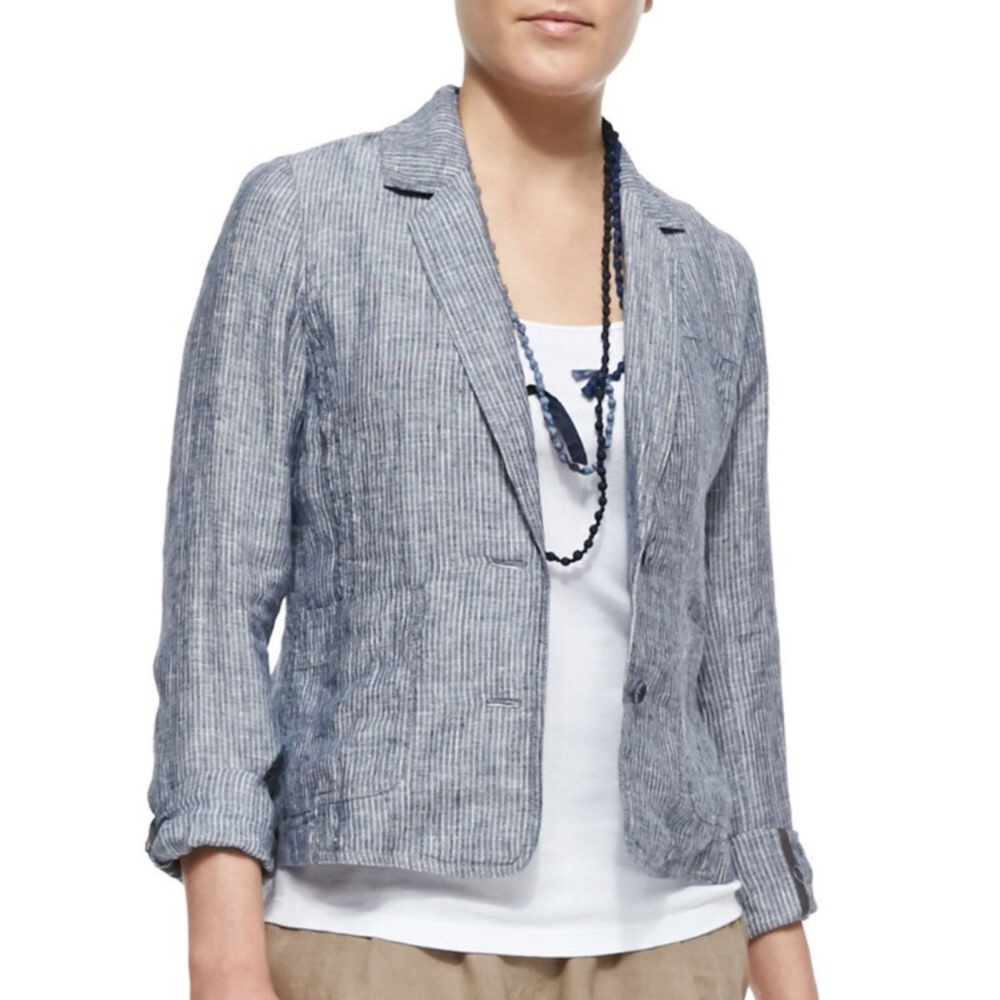Eileen Fisher Linen Jacket Blazer M